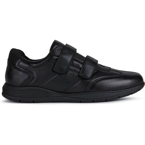 Spherica Ec2 Breathable Trainers in Leather with Touch 'n' Close Fastening - Geox - Modalova