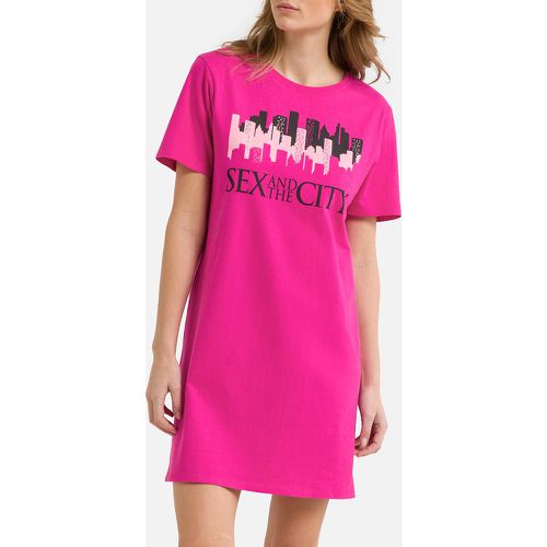 Printed Cotton Nightshirt with Short Sleeves - SEX AND THE CITY - Modalova