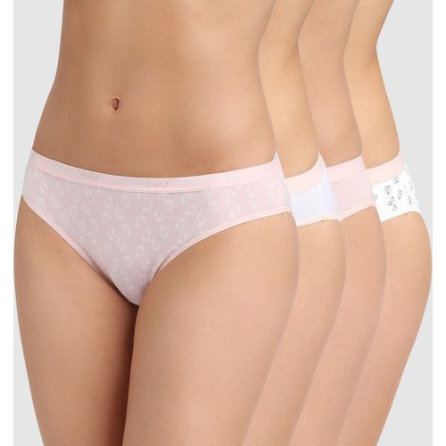 Pack of 4 Les Pockets Knickers in Cotton - Dim - Modalova
