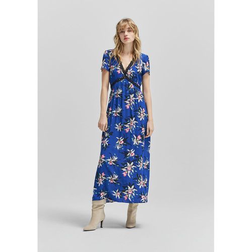 Floral Print Maxi Dress with Short Sleeves - IKKS - Modalova