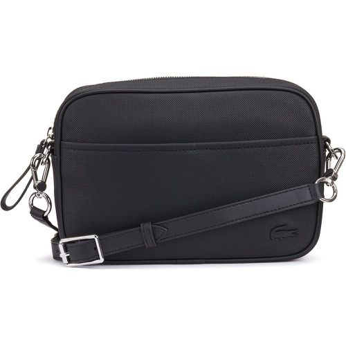 The blend coated crossbody bag, black, Lacoste