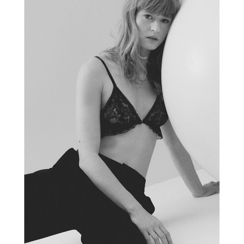 Chantilly full cup bra in lace, black, La Redoute Collections