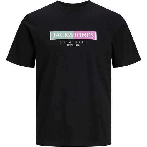 Logo Print T-Shirt in Organic Cotton with Crew Neck - jack & jones - Modalova