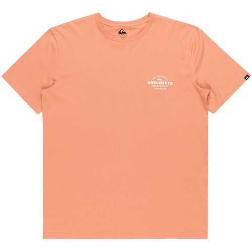 Small Logo Print T-Shirt in Cotton with Short Sleeves - Quiksilver - Modalova