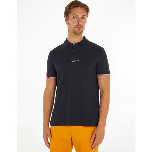 Cotton Tipped Polo Shirt with Logo Print in Cotton, Regular Fit - Tommy Hilfiger - Modalova