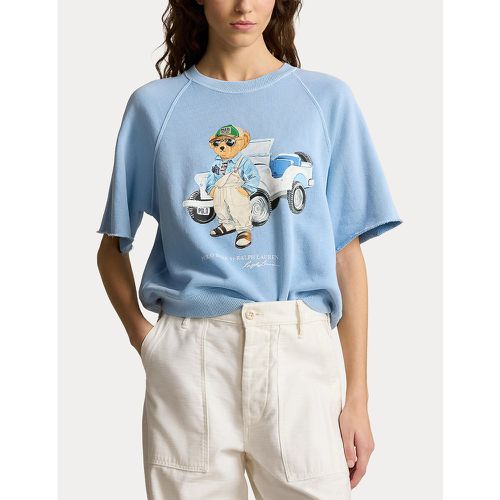 Cotton Polo Bear Sweatshirt with Short Sleeves and Crew Neck - Polo Ralph Lauren - Modalova