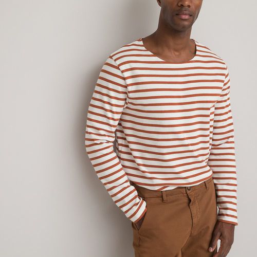 Breton Striped Cotton T-Shirt with Crew Neck and Long Sleeves - LA REDOUTE COLLECTIONS - Modalova