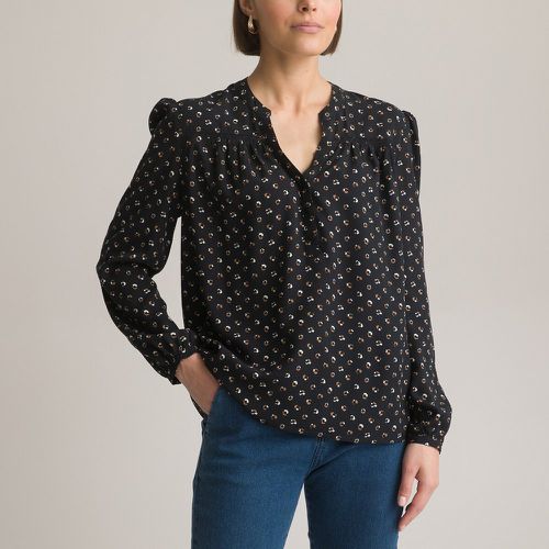 Printed Lace Detail Blouse with Long Sleeves - Anne weyburn - Modalova