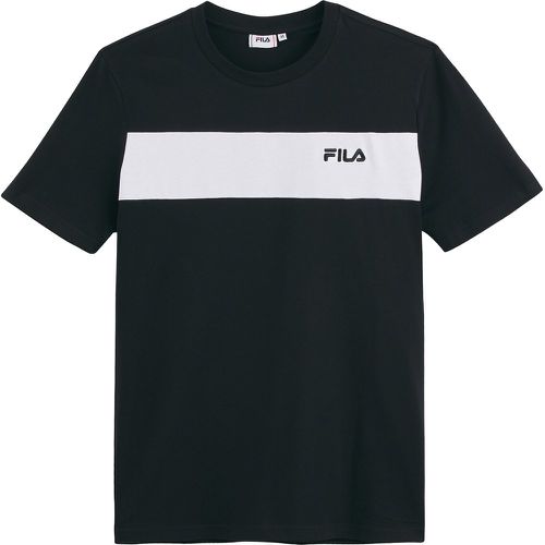 Cotton Block Print T-Shirt with Short Sleeves - Fila - Modalova