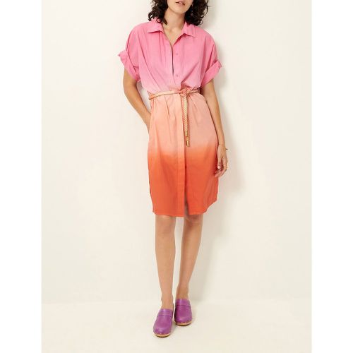 Milazzo Knee-Length Shirt Dress in Tie Dye Cotton - SESSUN - Modalova