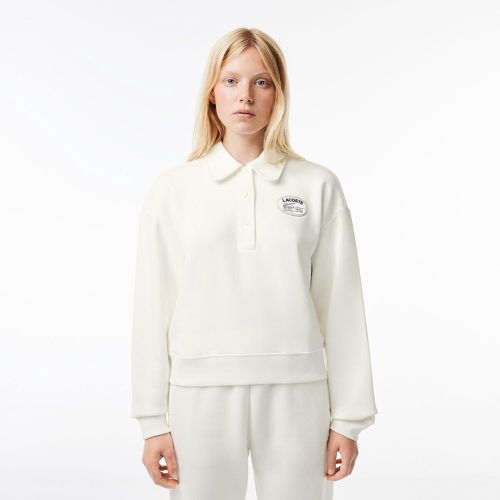 Cotton Polo Collar Sweatshirt with Logo Embroidery - Lacoste - Modalova