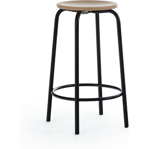 Hiba Steel & Wood 65cm Bar Chair - LA REDOUTE INTERIEURS - Modalova
