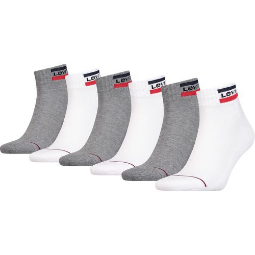 Pack of 6 Pairs of Trainer Socks in Cotton Mix - Levi's - Modalova