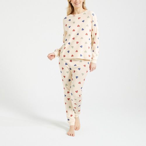 Ribbed Cotton Pyjamas in Heart with Long Sleeves - PETIT BATEAU - Modalova