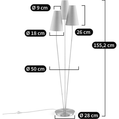 Amaya , Linen & Rattan Triple Floor Lamp - LA REDOUTE INTERIEURS - Modalova