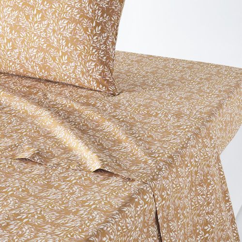 Nara Floral 100% Cotton Percale 200 Thread Count Flat Sheet - LA REDOUTE INTERIEURS - Modalova