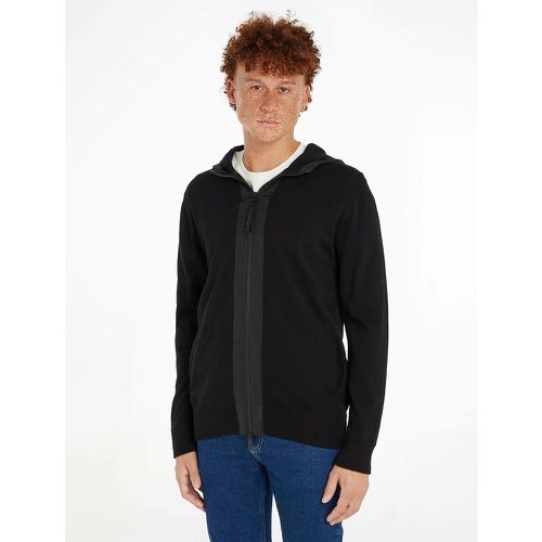 Cotton Hooded Jacket with Zip Fastening - Calvin Klein - Modalova