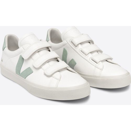 Chrome Free Leather Flatform Trainers with Touch 'n' Close Fastening - Veja - Modalova