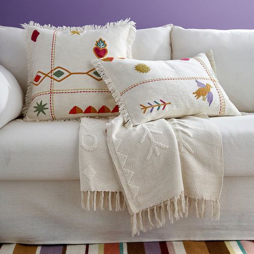 Alvarao 50 x 50cm Embroidered 100% Cotton Cushion Cover - LA REDOUTE INTERIEURS - Modalova