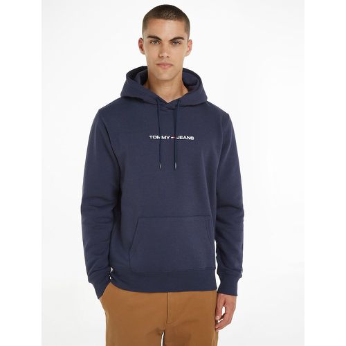 Embroidered Logo Hoodie in Cotton Mix - Tommy Jeans - Modalova