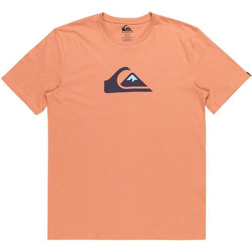 Cotton Centre Logo T-Shirt with Short Sleeves - Quiksilver - Modalova