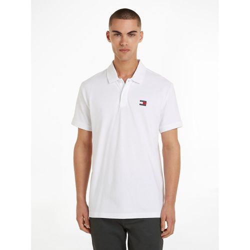 Cotton Polo Shirt with Embroidered Badge Logo in Regular Fit - Tommy Jeans - Modalova