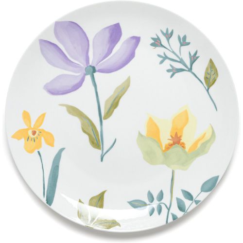 Set of 4 Delila Floral Porcelain Plates - LA REDOUTE INTERIEURS - Modalova