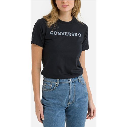 Wordmark Logo Print T-Shirt in Cotton and Regular Fit - Converse - Modalova
