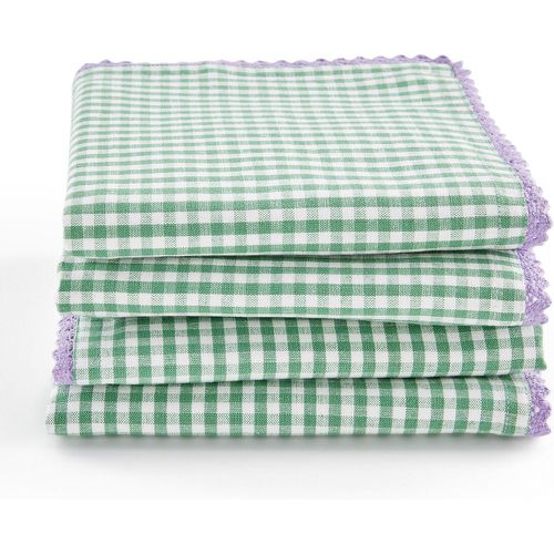 Set of 4 Trattoria Gingham Cotton and Linen Table Napkins - LA REDOUTE INTERIEURS - Modalova