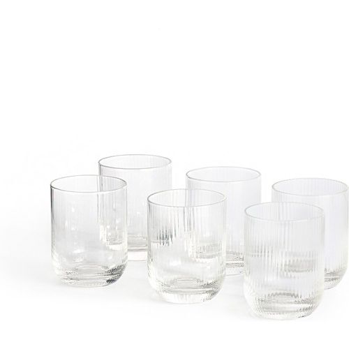 Set of 6 Stria Ridged Glass Water Goblets - LA REDOUTE INTERIEURS - Modalova