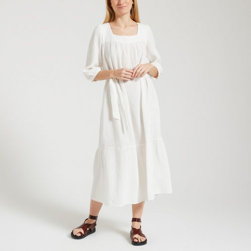Rosita Midi Dress with Cutout Back in Cotton Muslin - Des Petits Hauts - Modalova