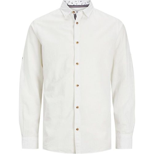 Cotton/Linen Shirt in Slim Fit - jack & jones - Modalova