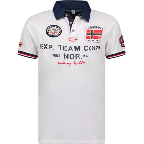 Koptaine Cotton Polo Shirt with Short Sleeves - geographical norway - Modalova