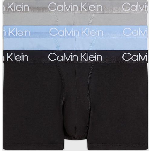 Pack of 3 Hipsters in Plain Cotton Mix - Calvin Klein Underwear - Modalova
