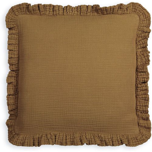 Kumla Ruffle 100% Cotton Muslin Cushion Cover - LA REDOUTE INTERIEURS - Modalova