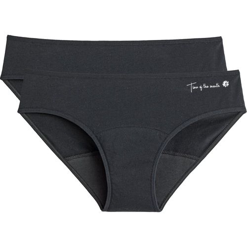 Pack of 2 Period Knickers in Cotton, Medium Flow - LA REDOUTE COLLECTIONS - Modalova