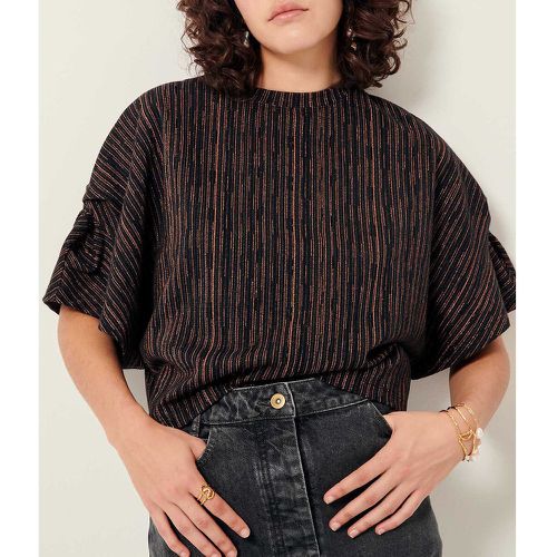 Nagel Iridescent T-Shirt in Cotton Mix with Short Sleeves - SESSUN - Modalova