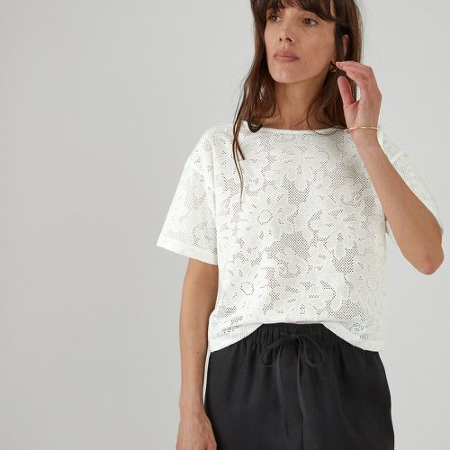Guipure Lace T-Shirt with Boat Neck - LA REDOUTE COLLECTIONS - Modalova