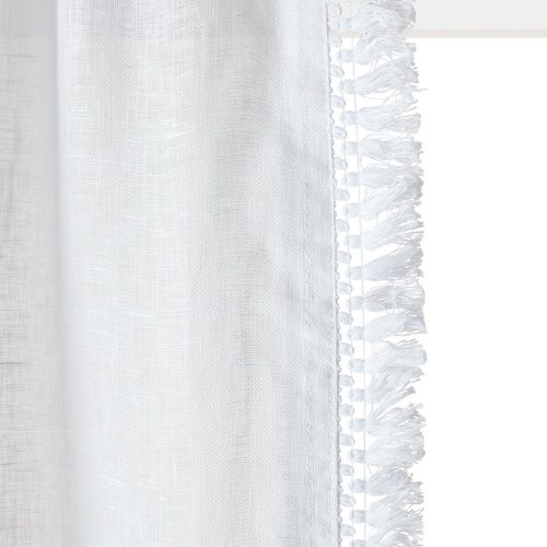 Pampa Fringed Sheer Linen Curtain Panel - LA REDOUTE INTERIEURS - Modalova