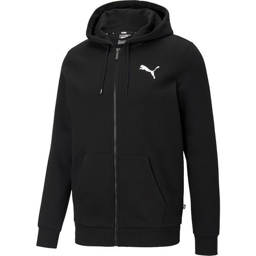 Essential Cotton Mix Hoodie with Small Logo Print and Zip Fastening - Puma - Modalova