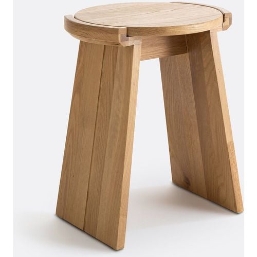 Tibet Solid Oak Stool / Side Table - LA REDOUTE INTERIEURS - Modalova