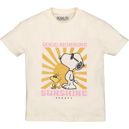 Cotton Slogan Print T-Shirt - Snoopy - Modalova