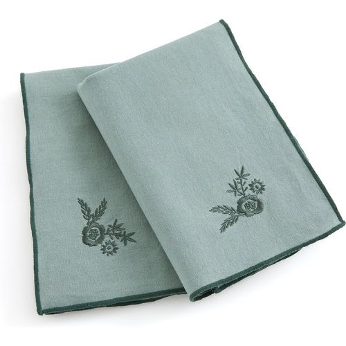 Set of 2 Maryse Floral Embroidery Cotton / Linen Napkins - LA REDOUTE INTERIEURS - Modalova