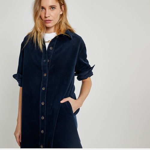 Cotton Midi Shirt Dress in Corduroy with Long Sleeves - LA REDOUTE COLLECTIONS - Modalova