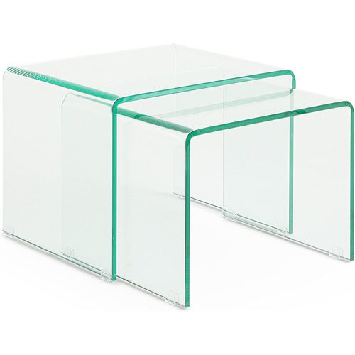 Set of 2 Cristalline Tempered Glass Side Tables - AM.PM - Modalova