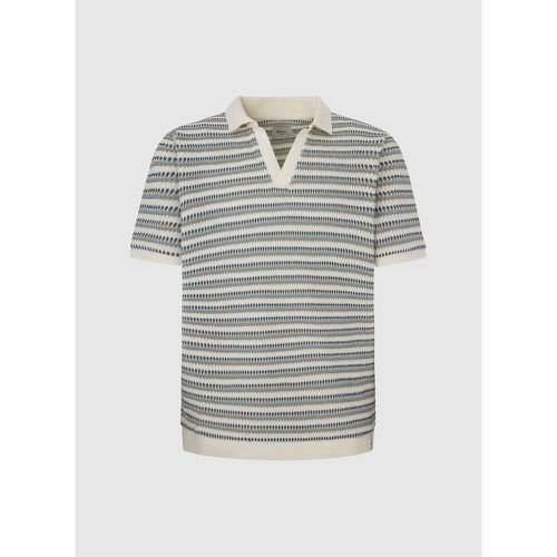Striped Cotton Polo Shirt with V-Neck - Pepe Jeans - Modalova