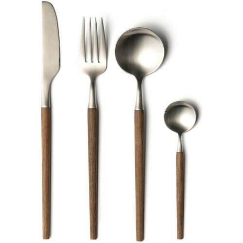 Emako Stainless Steel and Maple Wood 16-Piece Cutlery Set - AM.PM - Modalova