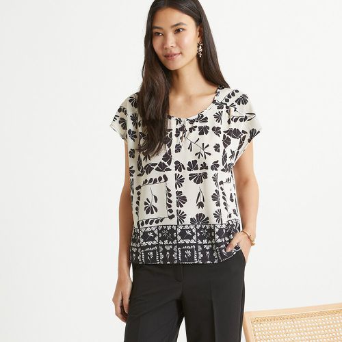 Recycled Printed Blouse with Crew Neck and Short Sleeves - Anne weyburn - Modalova
