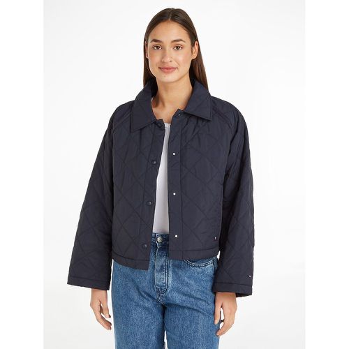Cropped Quilted Collared Jacket - Tommy Hilfiger - Modalova