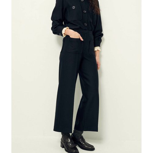 Alberwool Recycled Wide Leg Trousers in Ankle Grazer Length with High Waist - SESSUN - Modalova